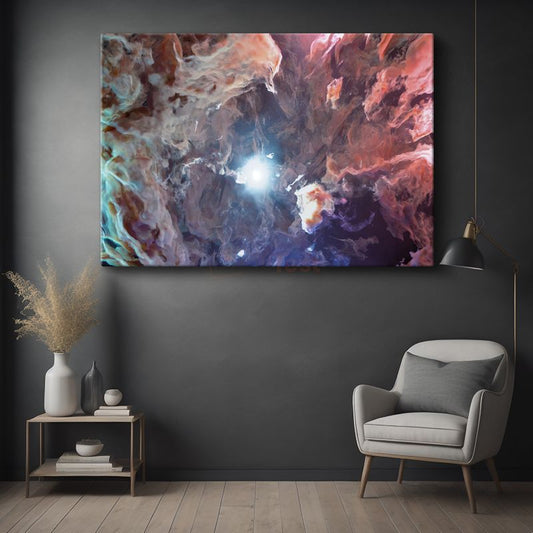 Kozmik Bulutlar - Nebula Işık Patlaması Kanvas Tablo