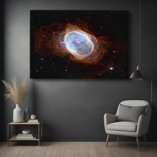 Kozmik Ateş - Yıldızlar Arasında Parlayan Nebula Kanvas Tablo
