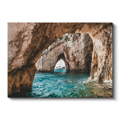 Mavi Mağara - Denizin İçindeki Doğal Kemer Kanvas Tablo