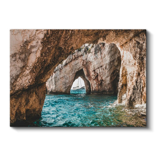 Mavi Mağara - Denizin İçindeki Doğal Kemer Kanvas Tablo