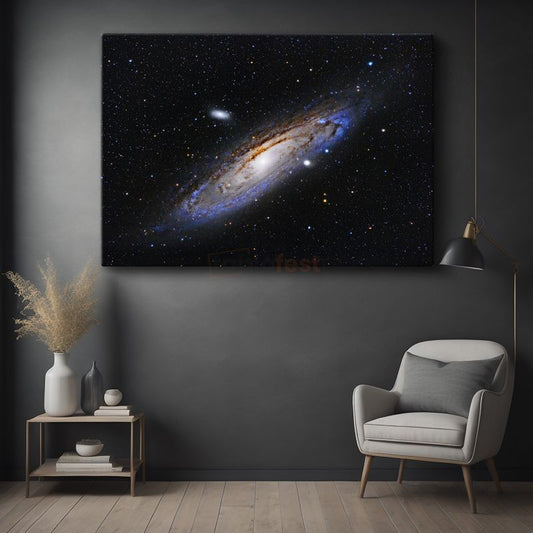 Andromeda Galaksisi - Yıldızlarla Dolu Spiral Galaksi Kanvas Tablo