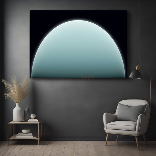 Uranus - Turkuaz Gezegenin Huzur Veren Görüntüsü Kanvas Tablo