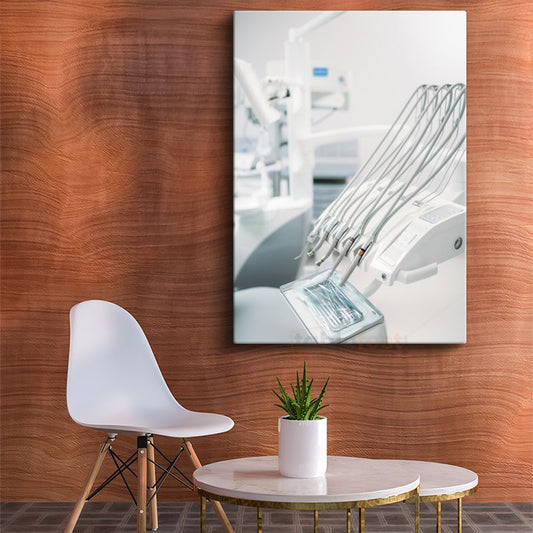 Diş Hekimi - Modern Diş Kliniği Ekipmanları Kanvas Tablo