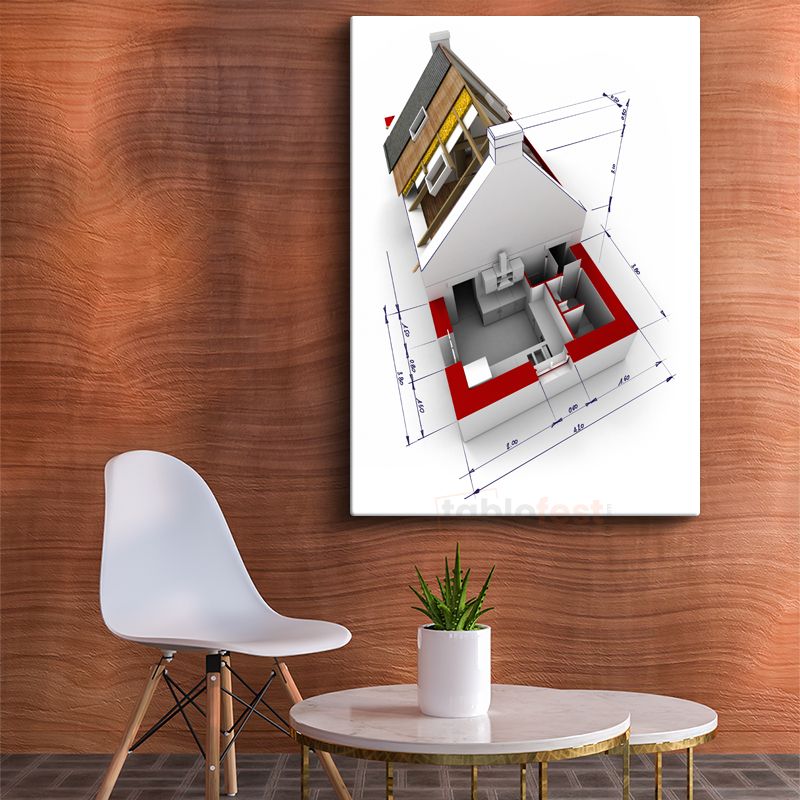 Mimar - 3D Ev Modelleme ve Görselleştirme Kanvas Tablo