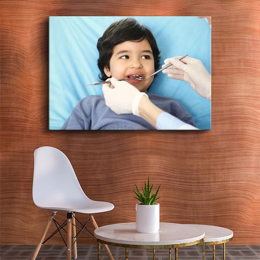 Çocuk Diş Hekimi - Pedodonti Tedavisi Kanvas Tablo