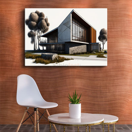 Mimar - Minimalist Ev Tasarımı Kanvas Tablo