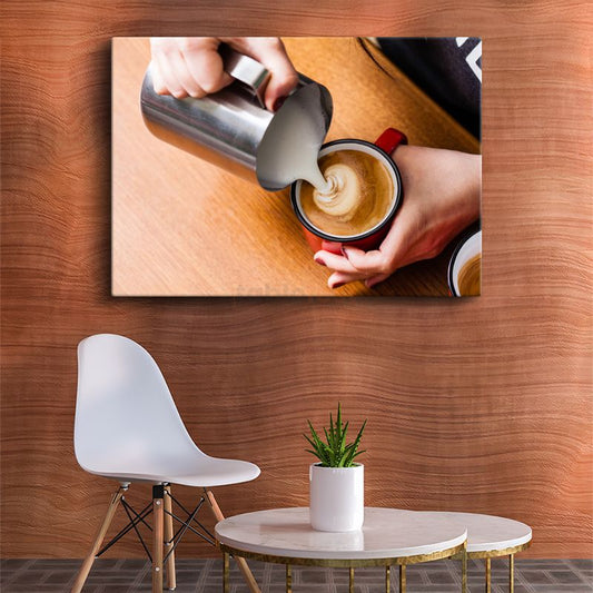 Barista - İleri Seviye Latte Art Teknikleri Kanvas Tablo