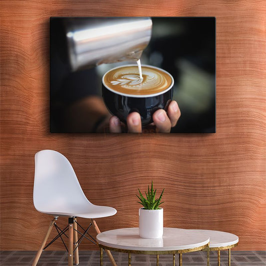 Barista - Dekoratif Latte Art ve Profesyonel Kahve Sunumu Kanvas Tablo