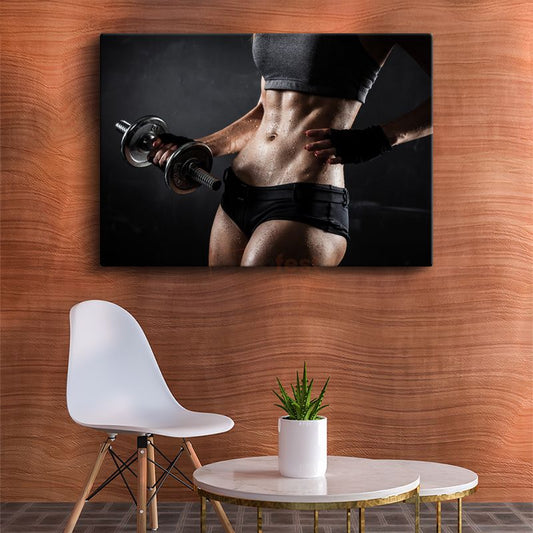 Fitness Eğitmeni - Güç ve Disiplin Kanvas Tablo