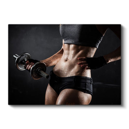 Fitness Eğitmeni - Güç ve Disiplin Kanvas Tablo