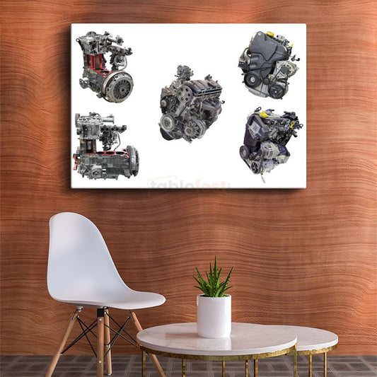 Motor Ustası - Çoklu Motor Sistemleri Kanvas Tablo
