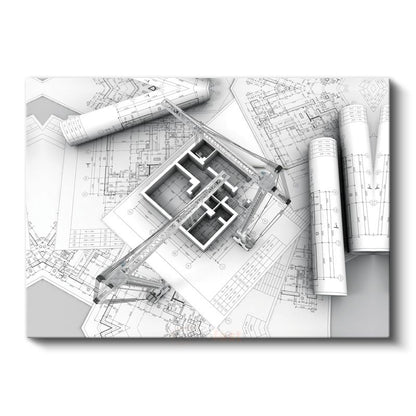 Teknik Çizer - Mimari Plan Detaylandırma Kanvas Tablo