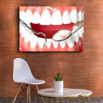Diş Hekimi - Dental Muayene Aletleri Kanvas Tablo