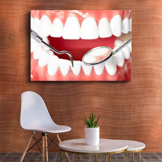 Diş Hekimi - Dental Muayene Aletleri Kanvas Tablo