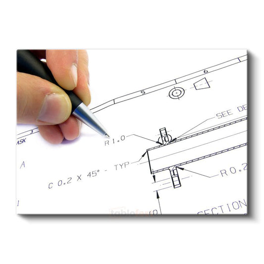 Teknik Çizim Uzmanı - Hassas Mühendislik Detayları Kanvas Tablo