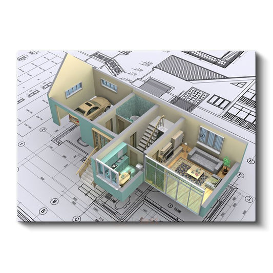 Mimar - İleri 3D Ev Modelleme ve Mimari Görselleştirme Kanvas Tablo