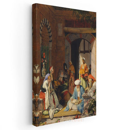 Osman Hamdi Bey - Cami Avlusu Kanvas Tablo