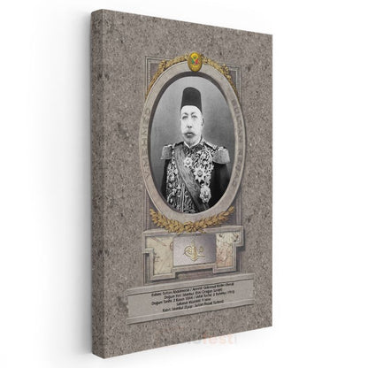 Osmanlı Padişahları - Sultan Abdülmecid Portresi Kanvas Tablo