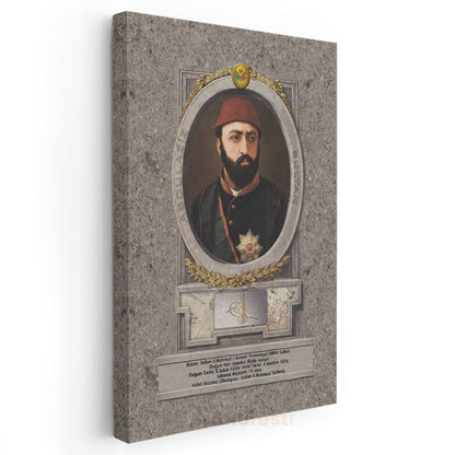 Osmanlı Padişahları - Sultan II. Mahmud Portresi Kanvas Tablo