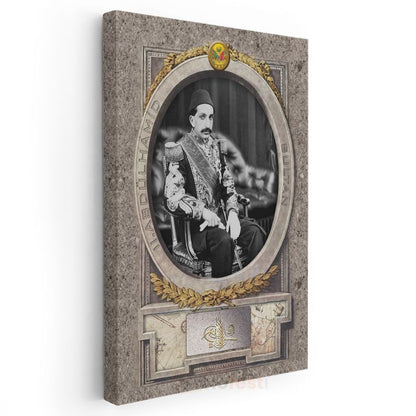 Osmanlı Padişahları - Sultan V. Mehmed Reşad Portresi Kanvas Tablo