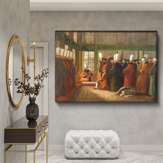 Osman Hamdi Bey - Huzur Meclisi Kanvas Tablo