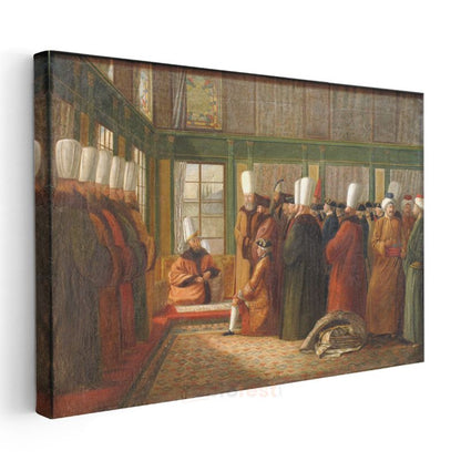 Osman Hamdi Bey - Huzur Meclisi Kanvas Tablo
