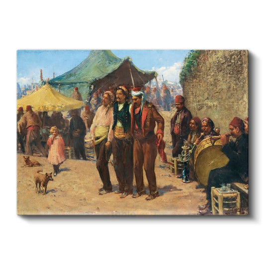 Osmanlı Pazarı - Çadır Altında Gündelik Yaşam Kanvas Tablo
