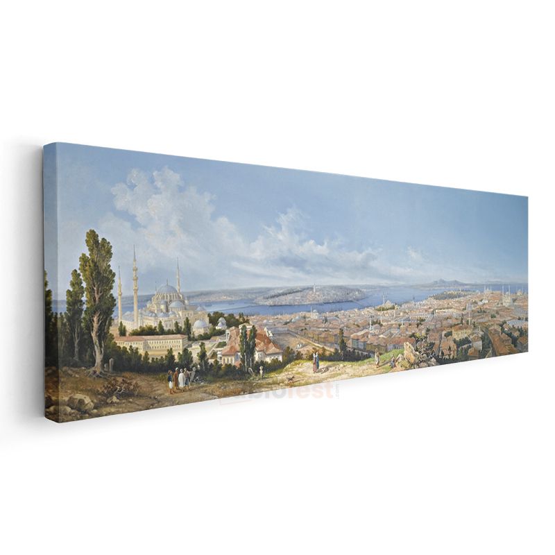 İstanbul Manzarası - Tarihi Yarımada Panoramik Görünüm Kanvas Tablo