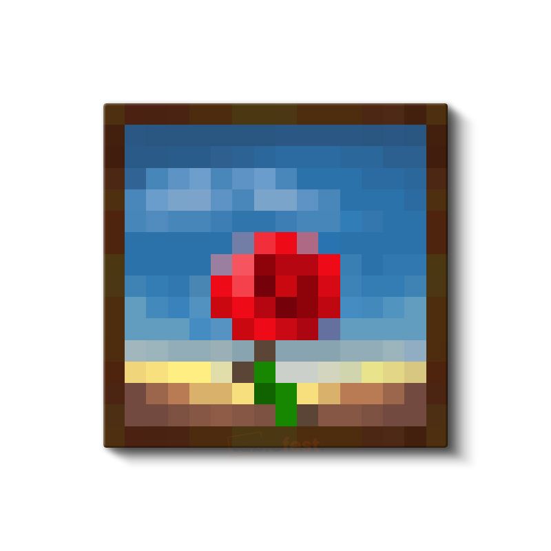 Minecraft - Meditative Piksel Kanvas Tablo