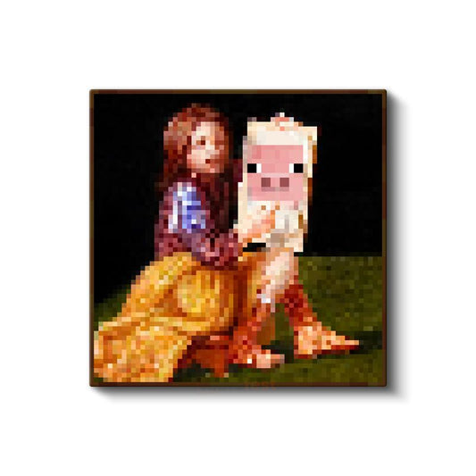 Minecraft - Pigscene Piksel Kanvas Tablo