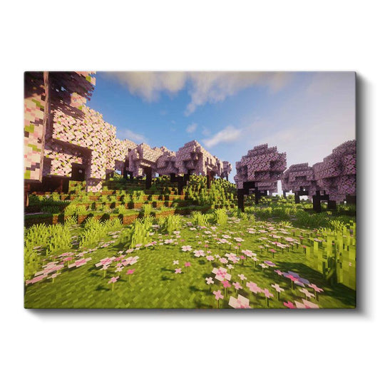 Minecraft - Kiraz Çiçekleri Vadisi Kanvas Tablo