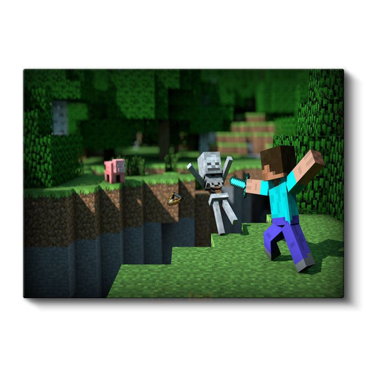 Minecraft - İskelet Avı Kanvas Tablo