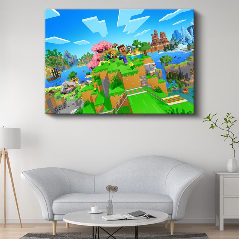 Minecraft - Agalarla Keşif Kanvas Tablo