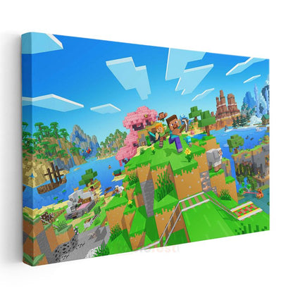 Minecraft - Agalarla Keşif Kanvas Tablo