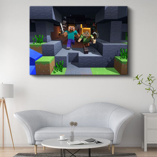 Minecraft - Maden Keşfi Kanvas Tablo
