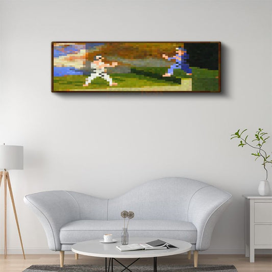 Minecraft - Fighters Piksel Kanvas Tablo