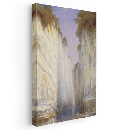 Edward Lear - Petra Kanyonu Kanvas Tablo