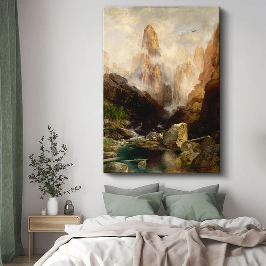 Thomas Moran - Mist Vadisi Kanvas Tablo