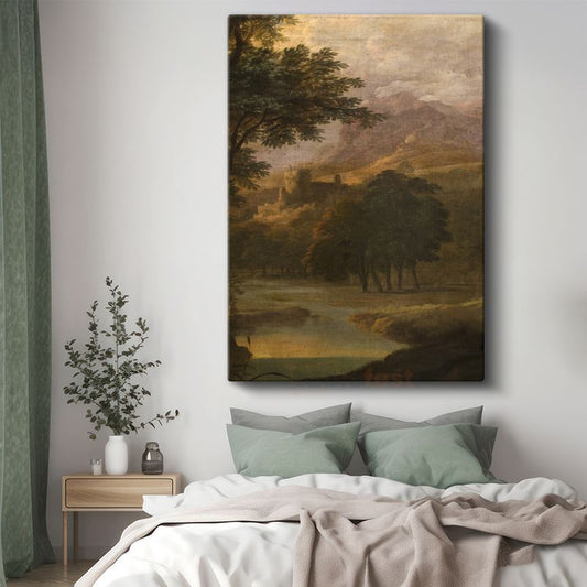 Claude Lorrain - İtalyan Manzarası Kanvas Tablo