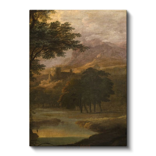 Claude Lorrain - İtalyan Manzarası Kanvas Tablo