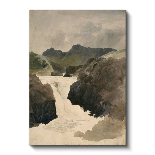 J.M.W. Turner - Dağ Şelalesi Kanvas Tablo
