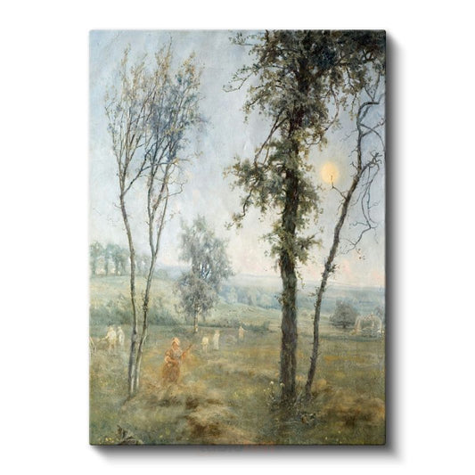 Jean-Baptiste-Camille Corot - Sabah Manzarası Kanvas Tablo