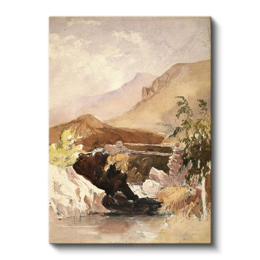 David Cox - Taş Köprü Kanvas Tablo