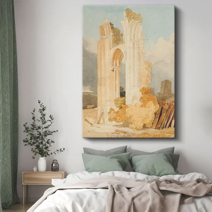 J.M.W. Turner - Manastır Kalıntıları Kanvas Tablo