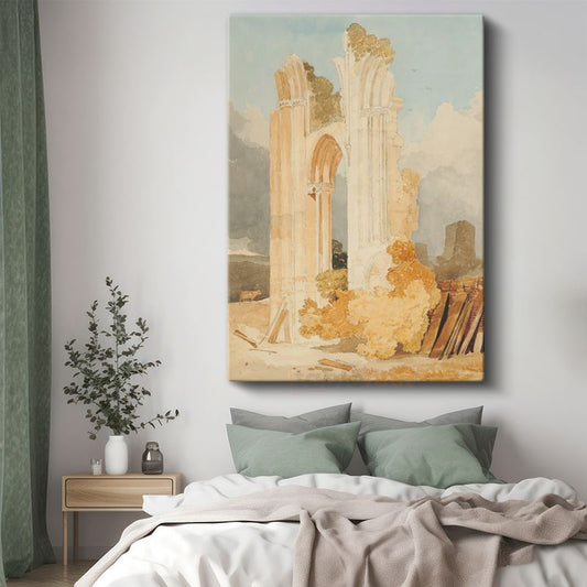 J.M.W. Turner - Manastır Kalıntıları Kanvas Tablo