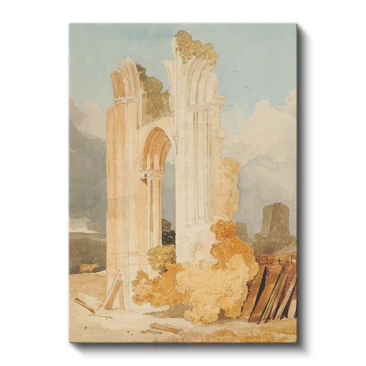 J.M.W. Turner - Manastır Kalıntıları Kanvas Tablo