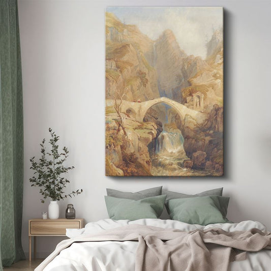 J.M.W. Turner - Dağ Köprüsü Kanvas Tablo