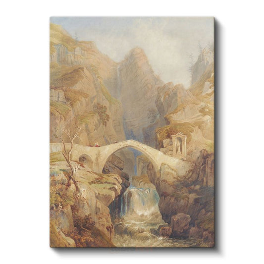 J.M.W. Turner - Dağ Köprüsü Kanvas Tablo