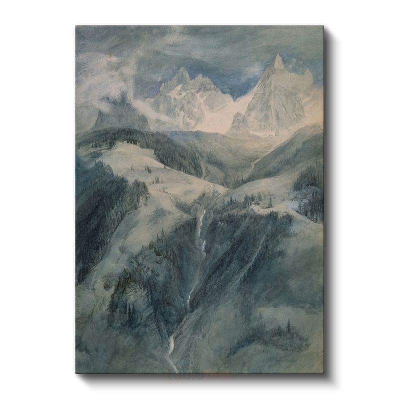 J.M.W. Turner - Alp Dağları Manzarası Kanvas Tablo
