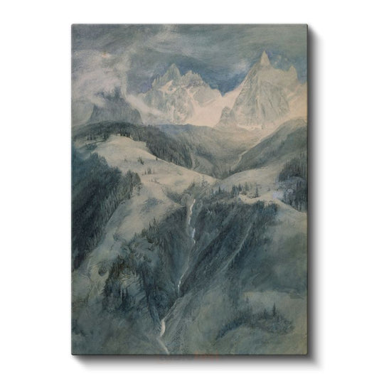 J.M.W. Turner - Alp Dağları Manzarası Kanvas Tablo
